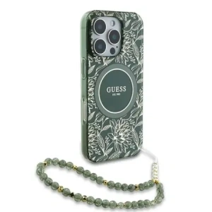 Kup Etui Guess GUHMP16LHCPOFPA Apple iPhone 16 Pro hardcase IML Flowers Allover Electro With Pearl Strap MagSafe zielony/green - GUE003951 - {ean13} - Sklep Home Screen