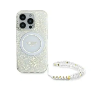 Kup Etui Guess GUHMP16LHCPOFPH Apple iPhone 16 Pro hardcase IML Flowers Allover Electro S perl straps MagSafe bílý/white - GUE003947 - {ean13} - Sklep Home Screen