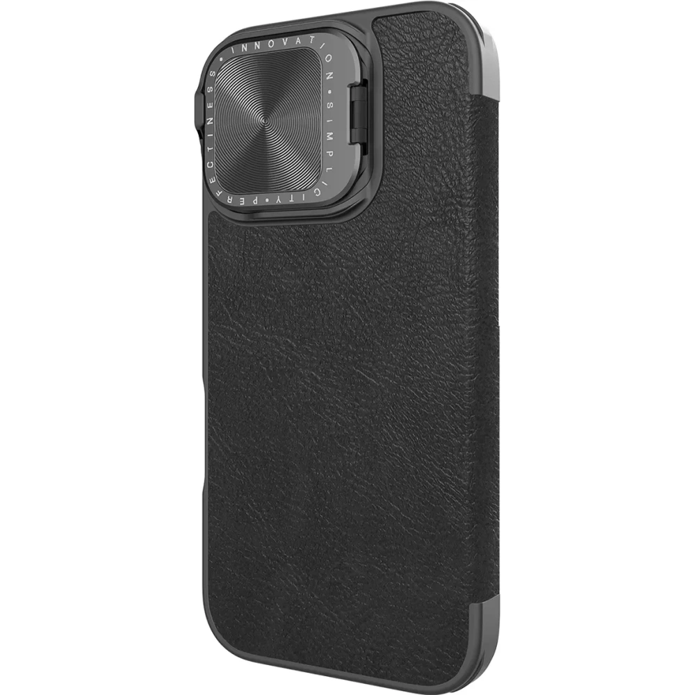 Etui Nillkin Qin Prop Leather Case Apple iPhone 16 czarne