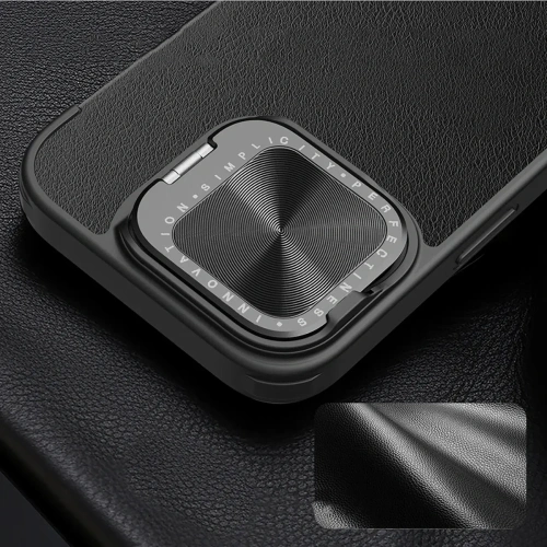 Kup Nillkin Qin Prop Husa din Piele Apple iPhone 16 negru - NLK1610 - {ean13} - Sklep Home Screen