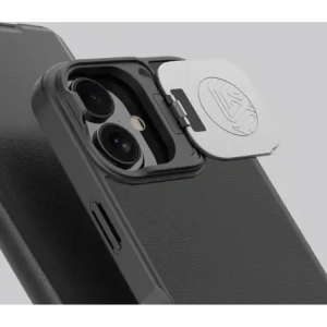 Kup Etui Nillkin Qin Prop Leather Case Apple iPhone 16 czarne - NLK1610 - {ean13} - Sklep Home Screen