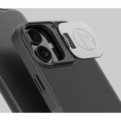 Kup Nillkin Qin Prop Husa din Piele Apple iPhone 16 negru - NLK1610 - {ean13} - Sklep Home Screen