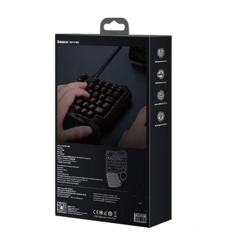 Buy Baseus GAMO One-Handed Gaming Keyboard Black - BSU1159 - {ean13} - Home Screen Store Europe