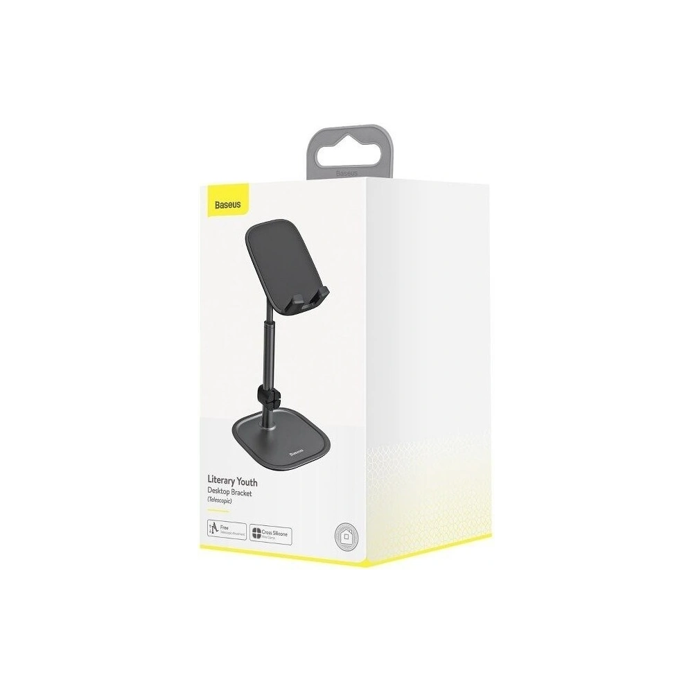 Stojak teleskopowy Baseus na telefon/tablet (czarny)