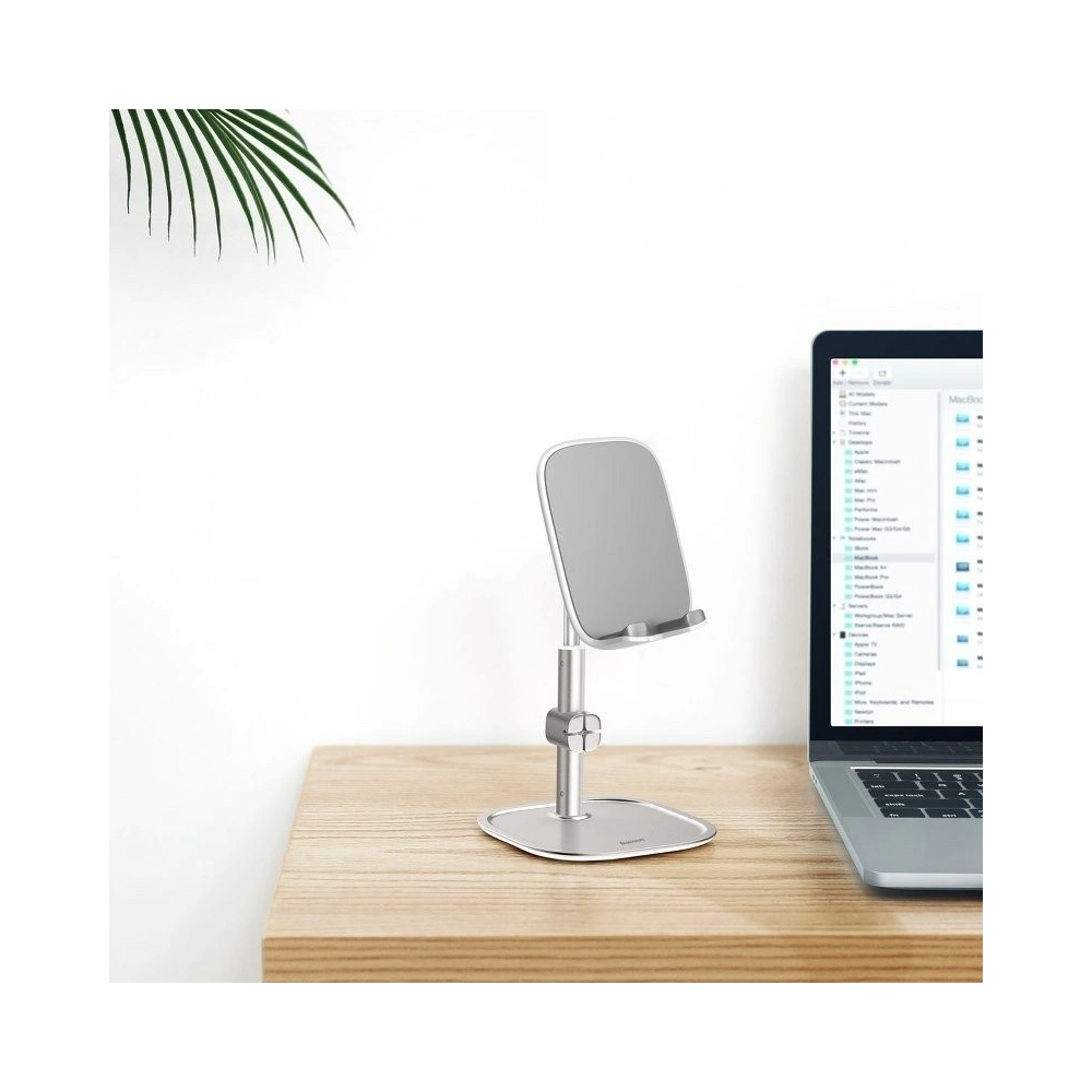 Stojak teleskopowy Baseus na telefon/tablet (srebrny)