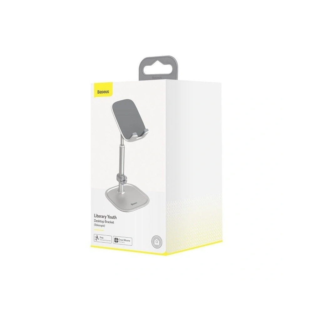 Stojak teleskopowy Baseus na telefon/tablet (srebrny)