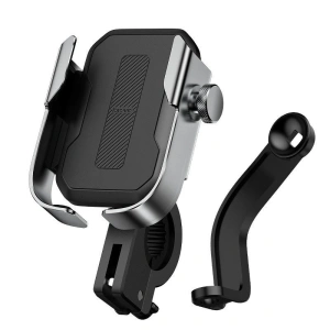 Baseus Telefonhalter Armor für Motorrad / Fahrrad / Roller / Scooter (silber)