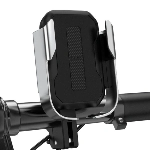 Baseus Telefonhalter Armor für Motorrad / Fahrrad / Roller / Scooter (silber)