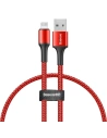 Kabel lightning cu iluminare LED Baseus Halo 2.4A 0,25m (roșu)