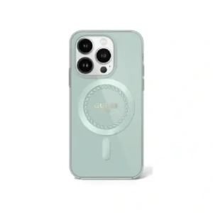 Buy Guess GUHMP16LPFTDTEN Apple iPhone 16 Pro hardcase IML Rhinestones MagSafe green - GUE003851 - {ean13} - Home Screen Store Europe