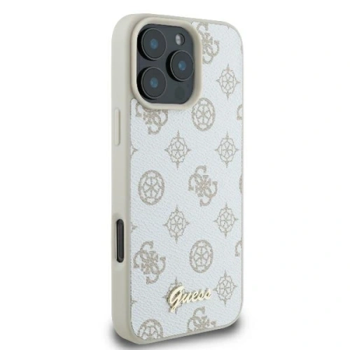 Kup Guess GUHMP16LPGPYSH Apple iPhone 16 Pro hardcase Peony Script Logo MagSafe alb - GUE004042 - {ean13} - Sklep Home Screen