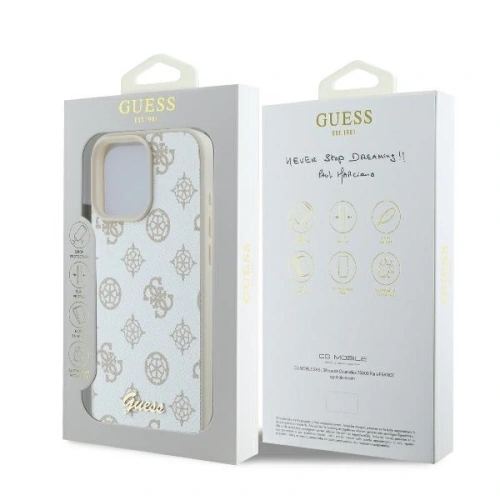 Kup Guess GUHMP16LPGPYSH Apple iPhone 16 Pro hardcase Peony Script Logo MagSafe alb - GUE004042 - {ean13} - Sklep Home Screen