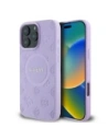Etui Guess GUHMP16LPSAPSMEU Apple iPhone 16 Pro hardcase Saffiano Peony Classic Logo MagSafe fioletowy/purple