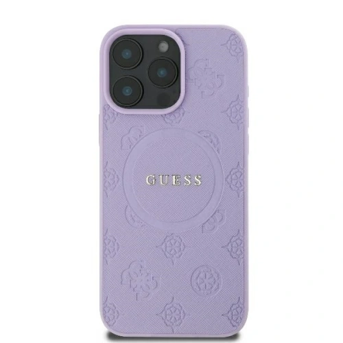 Buy Guess GUHMP16LPSAPSMEU Apple iPhone 16 Pro hardcase Saffiano Peony Classic Logo MagSafe purple - GUE004046 - {ean13} - Home Screen Store Europe