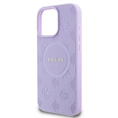 Buy Guess GUHMP16LPSAPSMEU Apple iPhone 16 Pro hardcase Saffiano Peony Classic Logo MagSafe purple - GUE004046 - {ean13} - Home Screen Store Europe