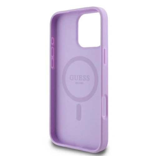 Buy Guess GUHMP16LPSAPSMEU Apple iPhone 16 Pro hardcase Saffiano Peony Classic Logo MagSafe purple - GUE004046 - {ean13} - Home Screen Store Europe