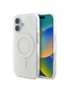 Guess GUHMP16MH4DTEH Apple iPhone 16 Plus hardcase IML 4G Background MagSafe white