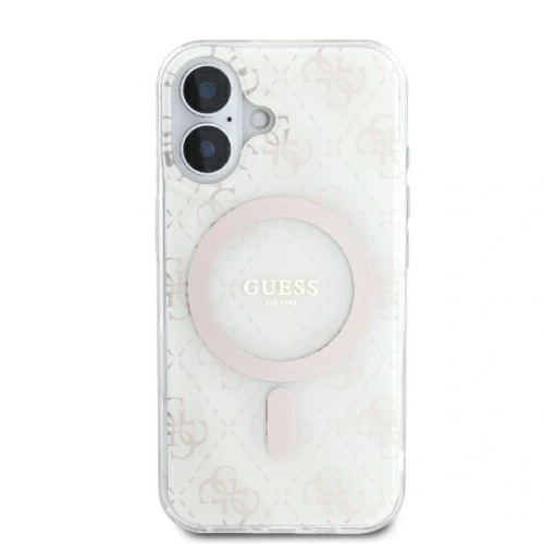 Buy Guess GUHMP16MH4DTEH Apple iPhone 16 Plus hardcase IML 4G Background MagSafe white - GUE003973 - {ean13} - Home Screen Store Europe