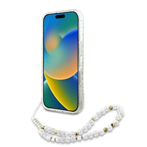 Kup Etui Guess GUHMP16MHCPOFPH Apple iPhone 16 Plus hardcase IML Flowers Allover Electro With Pearl Strap MagSafe bílý/white - GUE003946 - {ean13} - Sklep Home Screen