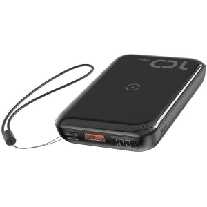 Powerbank Baseus Mini S z ładowaniem indukcyjnym, 10000mAh, 18W, USB (czarny)