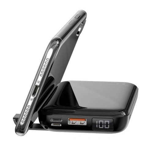 Kup Powerbank Baseus Mini S z ładowaniem indukcyjnym, 10000mAh, 18W, USB (czarny) - BSU1177BLK - {ean13} - Sklep Home Screen