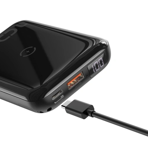 Kup Powerbank Baseus Mini S z ładowaniem indukcyjnym, 10000mAh, 18W, USB (czarny) - BSU1177BLK - {ean13} - Sklep Home Screen