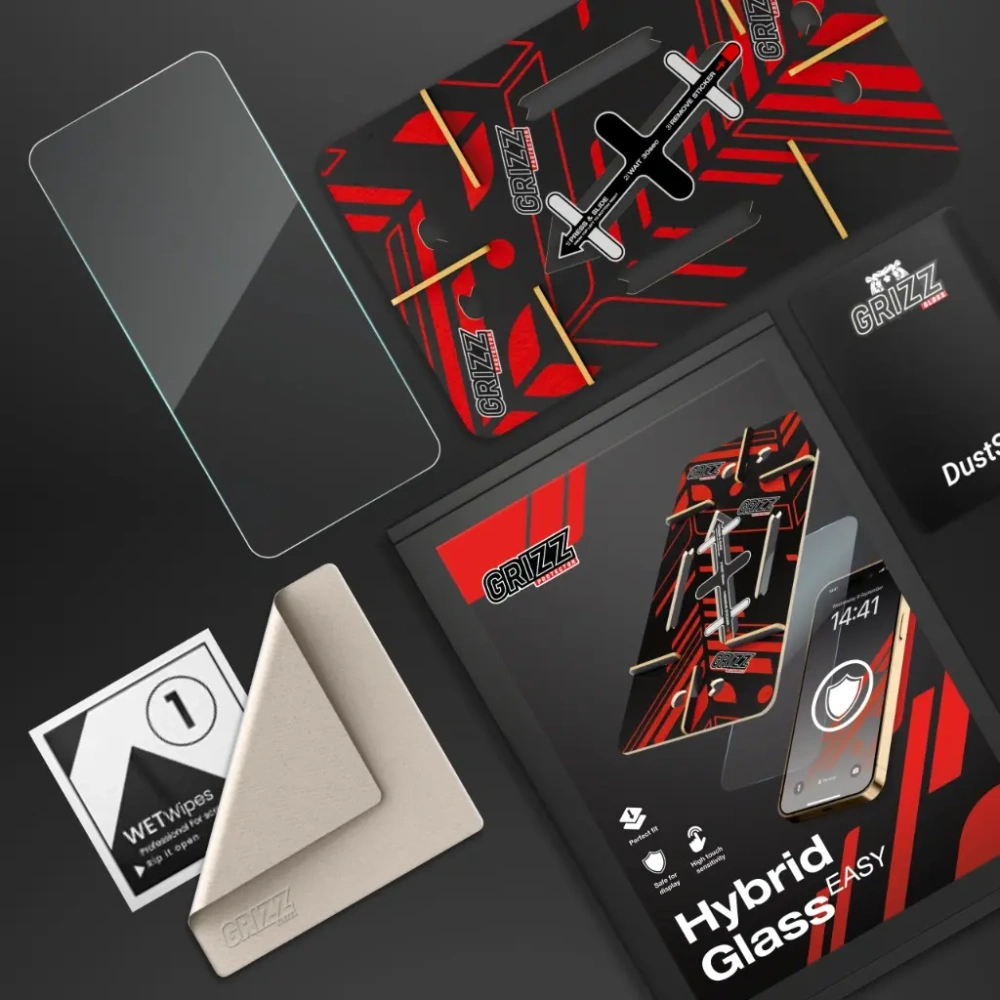 Szkło hybrydowe GrizzGlass HybridGlass Easy do Apple iPhone 16 Pro Max