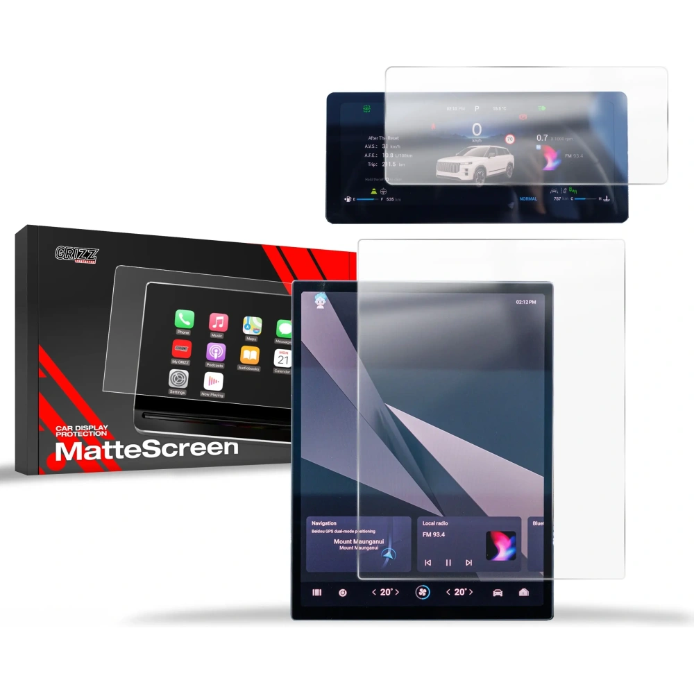 Folia matowa GrizzGlass CarDisplay Protection do Jaecoo J7 EX+ 14,8" 2024-2025 [2w1]