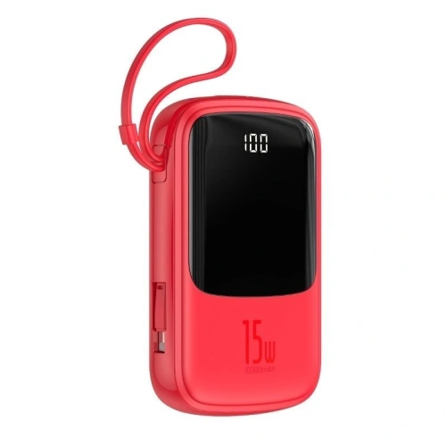 Kup Powerbank Baseus Qpow Lightning kábellel, 10000mAh, 3A, 15W (piros) - BSU1183RED - {ean13} - Sklep Home Screen