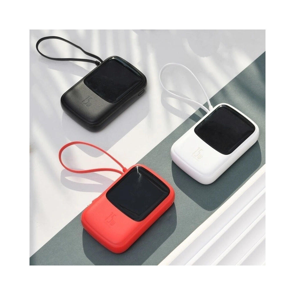 Powerbank Baseus Qpow z kablem Lightning, 10000mAh, 3A, 15W (czerwony)