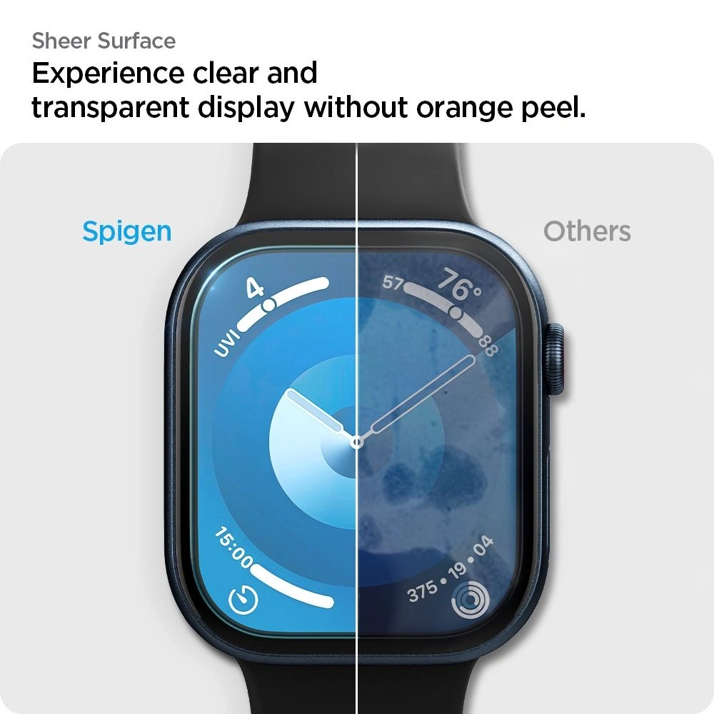 Szkło hybrydowe Spigen Elite Shield Ez Fit Apple Watch 10 / 11 42mm Clear [2 PACK]