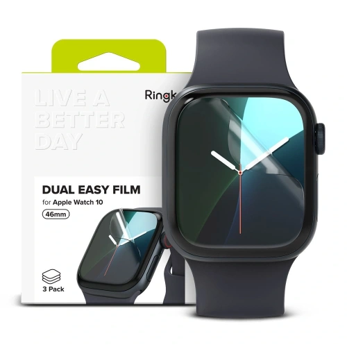 Kup Folia hydrożelowa Ringke Dual Easy Apple Watch 10 46mm Clear [3 PACK] - RGK11659 - {ean13} - Sklep Home Screen