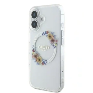 Kup Guess GUHMP16MHFWFCT Apple iPhone 16 Plus hardcase IML Flori Coroană MagSafe transparent - GUE3638 - {ean13} - Sklep Home Screen
