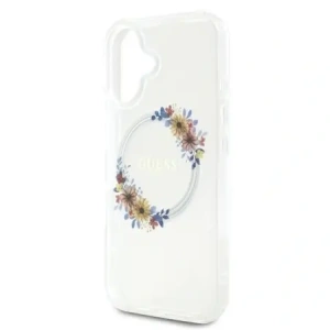 Kup Etui Guess GUHMP16MHFWFCT Apple iPhone 16 Plus hardcase IML Flowers Wreath MagSafe průhledný/transparentní - GUE3638 - {ean13} - Sklep Home Screen