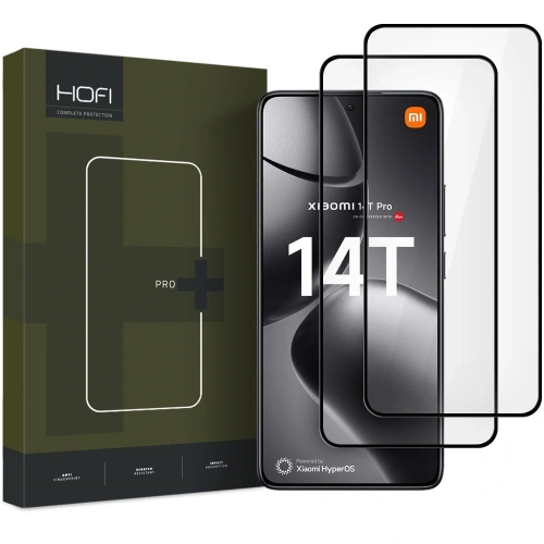 Buy Hofi Glass Pro+ Xiaomi 14T / 14T Pro Black [2 PACK] - HOFI555 - {ean13} - Home Screen Store Europe