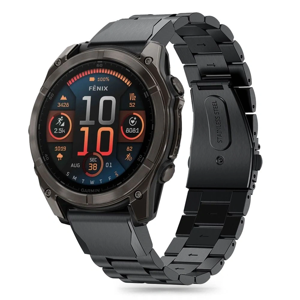Bransoleta Tech-Protect Stainless Garmin Fenix 5x / 5x Plus / 6x / 6x Pro / 7x / 8 51mm Black