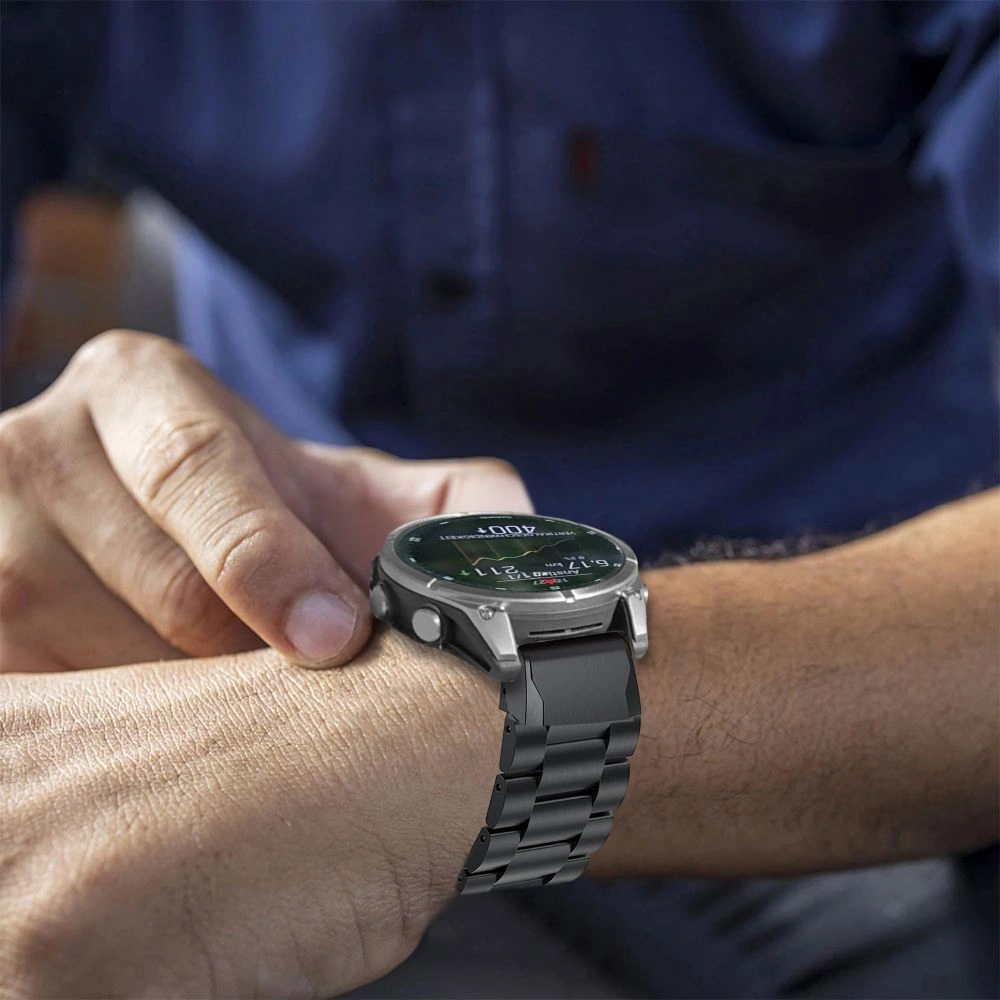 Bransoleta Tech-Protect Stainless Garmin Fenix 5x / 5x Plus / 6x / 6x Pro / 7x / 8 51mm Black