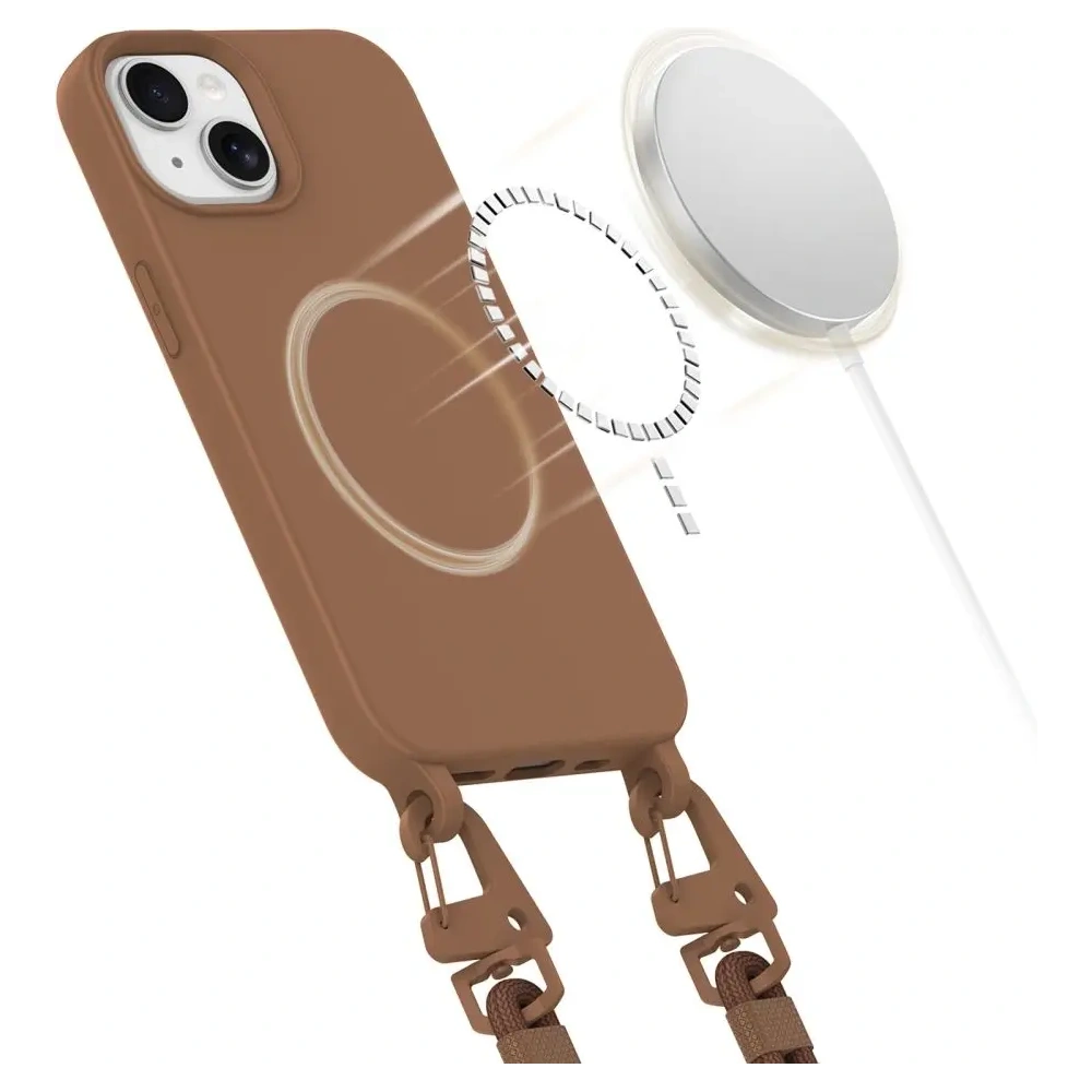 Etui Tech-Protect Magnecklace MagSafe Apple iPhone 14 Chocolate Brown