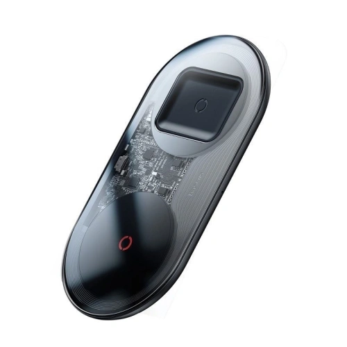 Kup Baseus Apple Qi 2-in-1 induktives Ladegerät Simple Turbo, 20W für Smartphone und Airpods (transparent) - BSU1195CL - {ean13} - Sklep Home Screen