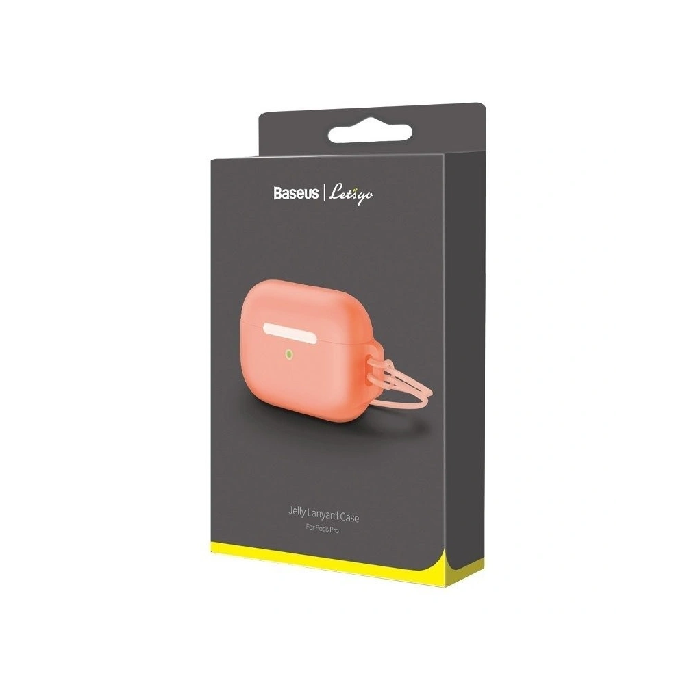Etui Baseus Let's go Jelly Lanyard Apple AirPods Pro (pomarańczowe)