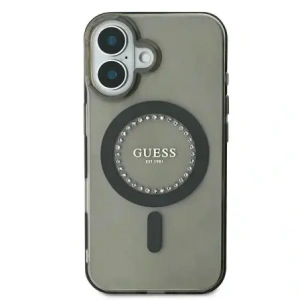 Kup Guess GUHMP16MPFTDTEK Apple iPhone 16 Plus carcasă rigidă IML cu cristale MagSafe neagră - GUE3639 - {ean13} - Sklep Home Screen