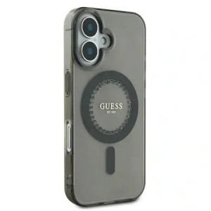 Kup Guess GUHMP16MPFTDTEK Apple iPhone 16 Plus carcasă rigidă IML cu cristale MagSafe neagră - GUE3639 - {ean13} - Sklep Home Screen
