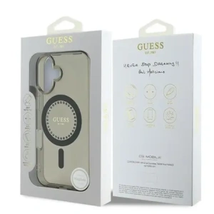Kup Guess GUHMP16MPFTDTEK Apple iPhone 16 Plus Hardcase IML mit Rhinestones MagSafe schwarz - GUE3639 - {ean13} - Sklep Home Screen