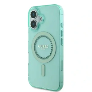 Kup Guess GUHMP16MPFTDTEN Apple iPhone 16 Plus hardcase IML cu strasuri MagSafe verde - GUE3640 - {ean13} - Sklep Home Screen