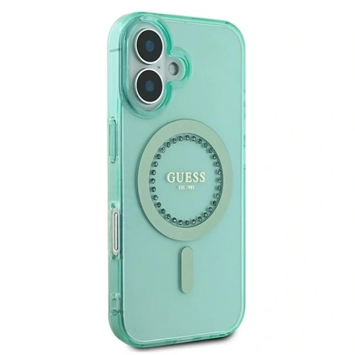 Buy Guess GUHMP16MPFTDTEN Apple iPhone 16 Plus hardcase IML Rhinestones MagSafe green - GUE3640 - {ean13} - Home Screen Store Europe