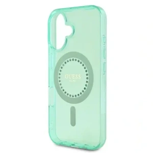 Kup Guess GUHMP16MPFTDTEN Apple iPhone 16 Plus hardcase IML cu strasuri MagSafe verde - GUE3640 - {ean13} - Sklep Home Screen