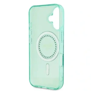 Kup Guess GUHMP16MPFTDTEN Apple iPhone 16 Plus hardcase IML cu strasuri MagSafe verde - GUE3640 - {ean13} - Sklep Home Screen