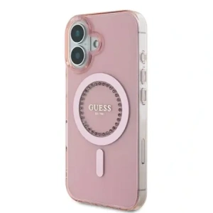 Kup Guess GUHMP16MPFTDTEP Apple iPhone 16 Plus hardcase IML Rhinestones MagSafe roz - GUE3641 - {ean13} - Sklep Home Screen