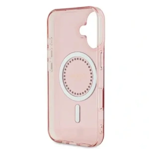 Kup Guess GUHMP16MPFTDTEP Apple iPhone 16 Plus hardcase IML Rhinestones MagSafe roz - GUE3641 - {ean13} - Sklep Home Screen