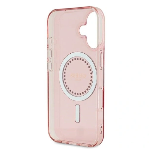 Buy Guess GUHMP16MPFTDTEP Apple iPhone 16 Plus hardcase IML Rhinestones MagSafe pink - GUE3641 - {ean13} - Home Screen Store Europe